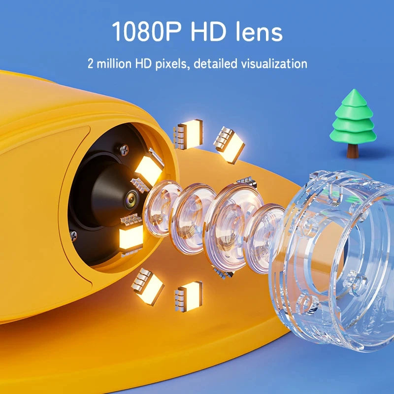 Lente HD 1080P del microscopio con luces LED alrededor