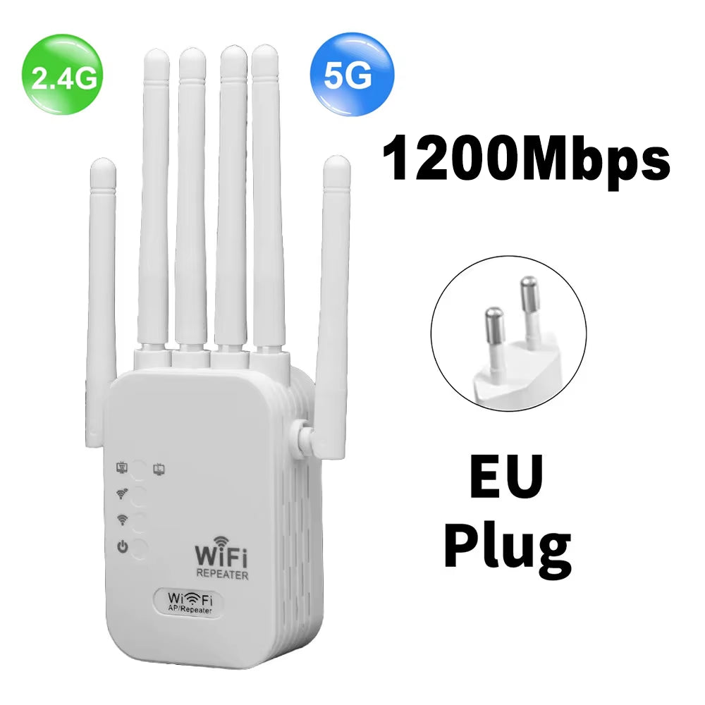 1200Mbps Wireless Wifi Repeater WIFI Extender Signal Booster 2.4G 5G Dual-Band Network 802.11Ac Wifi Amplifier Router